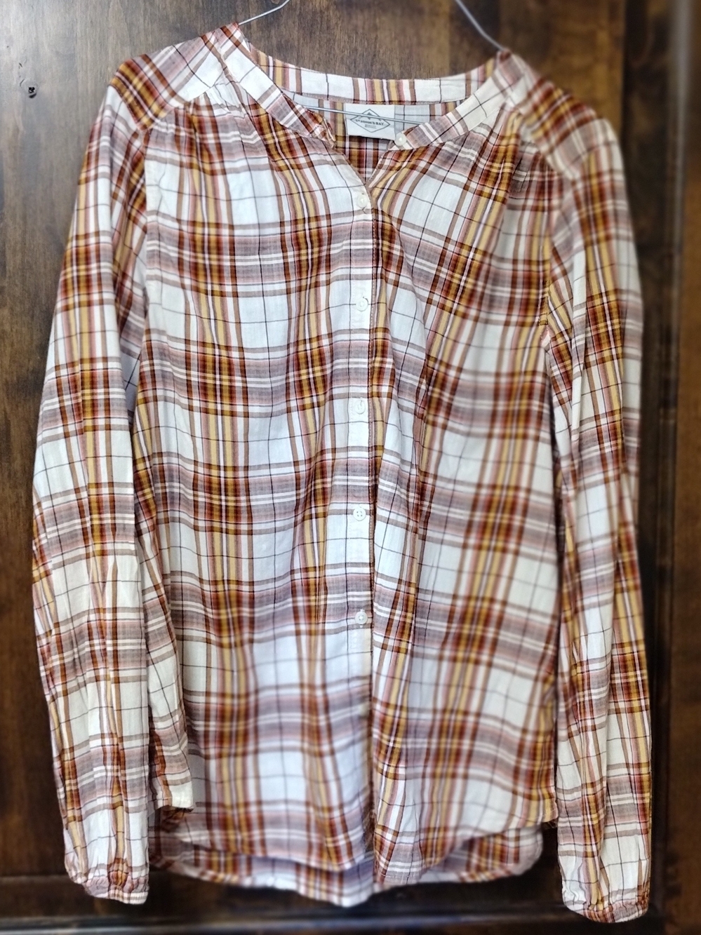 St. John's Bay Plaid Button-Down Fall Shirt